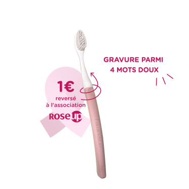 Brosse à dents rose Édith La Vie en rose, édition limitée Octobre Rose