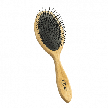 Brosse grand modèle 1845 vue de face - Hêtre rouge et caoutchouc naturel - 26x8x4,5cm