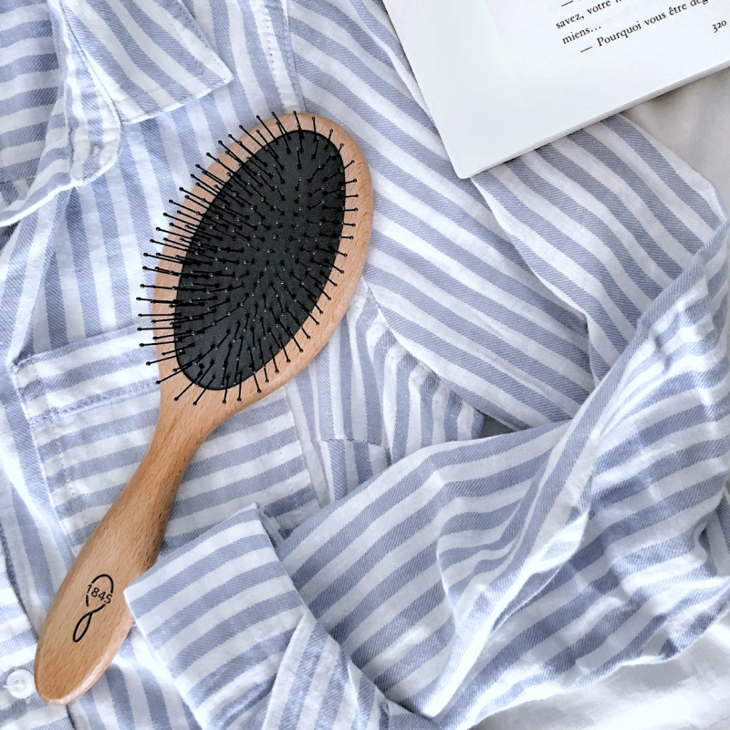 Brosse à cheveux en bois 1845 - Démêlage cheveux bouclés et frisés