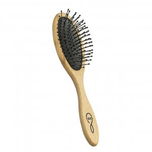 Brosse petit modèle 1845 vue de profil - Hêtre rouge et caoutchouc naturel - 5,8x20,5x3,7cm