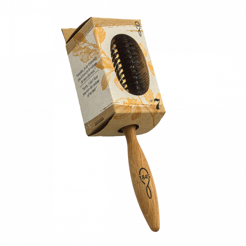 Brosse brushing 1845 dans son emballage carton compostable - Encres végétales - Fabrication française