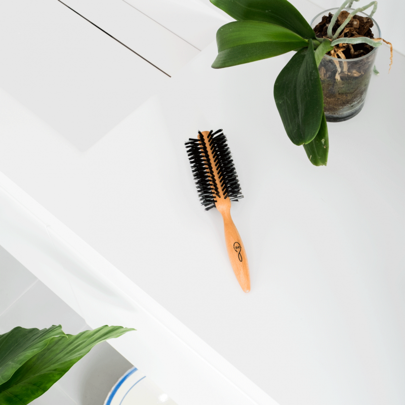 Brosse brushing en bois 1845 - Soies de sanglier antistatiques - Cheveux lisses et ondulés